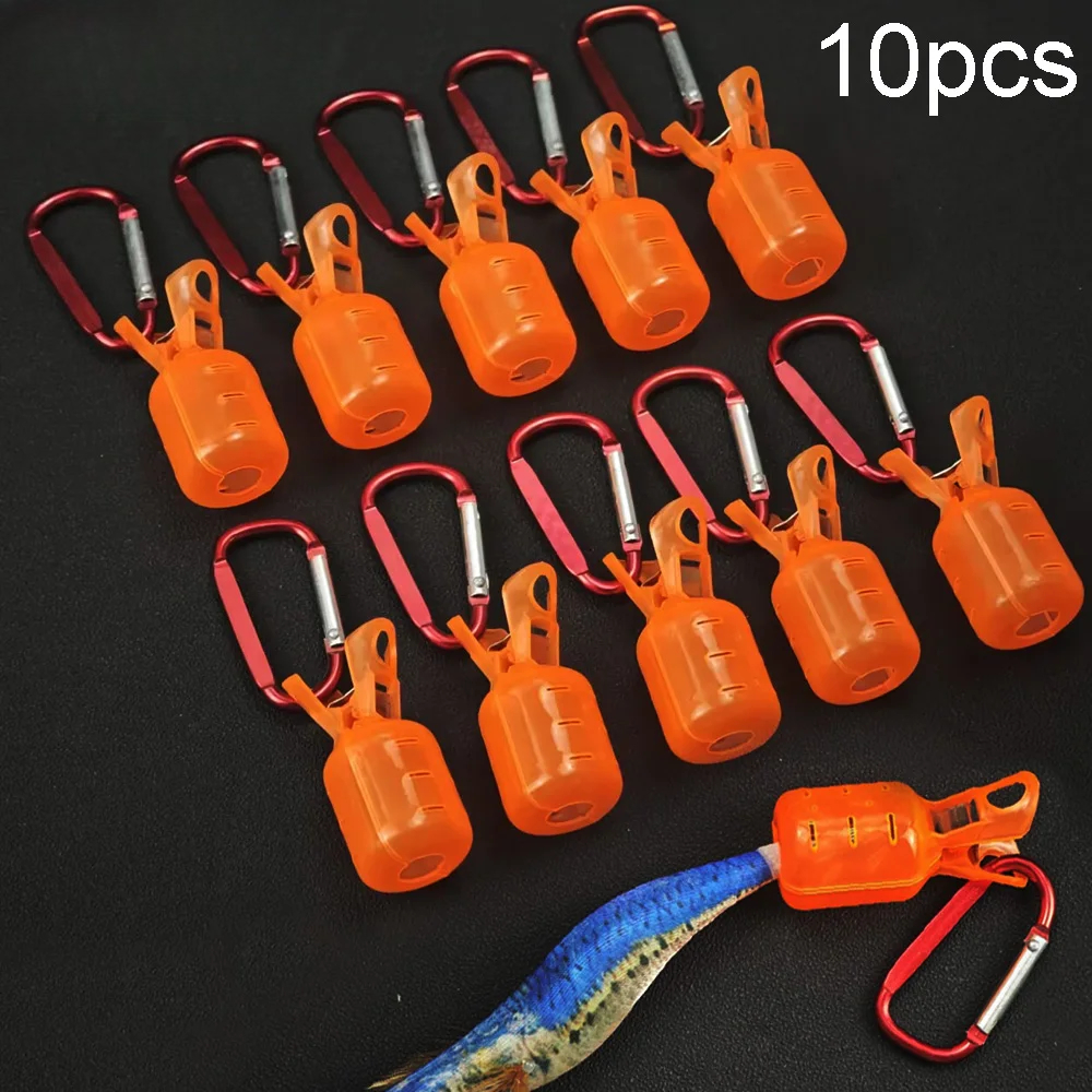 Fishing Lure Kit - 10pcs Squid Jig Hook Protector Case