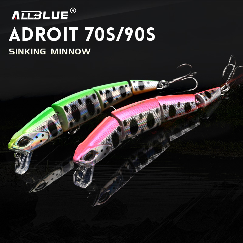 Fishing Lure Jerkbait - ALLBLUE Professional Jointed Swimbait 70mm 90mm