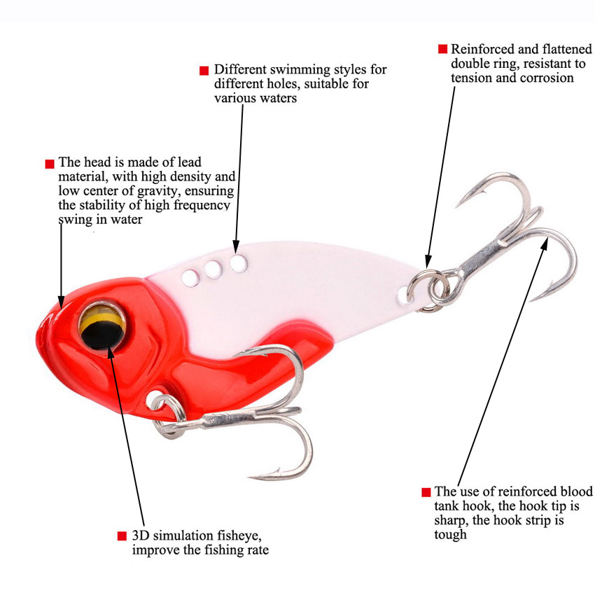 6pcs Metal VIB Fishing Lures 7 - Fishing Lure Blade Bait のレビューと価格