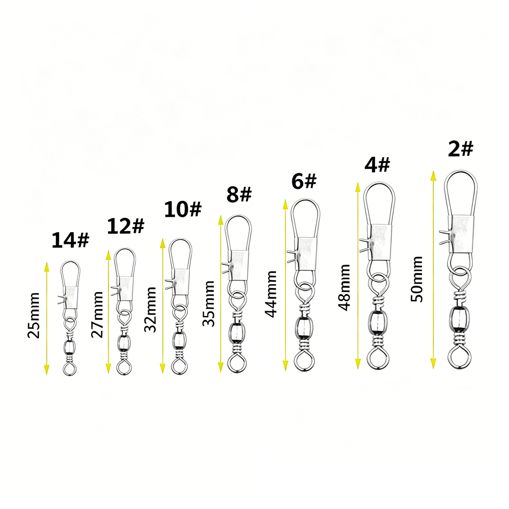50Pc/box Stainless Steel Swive - Fishing Lure Box のレビューと価格