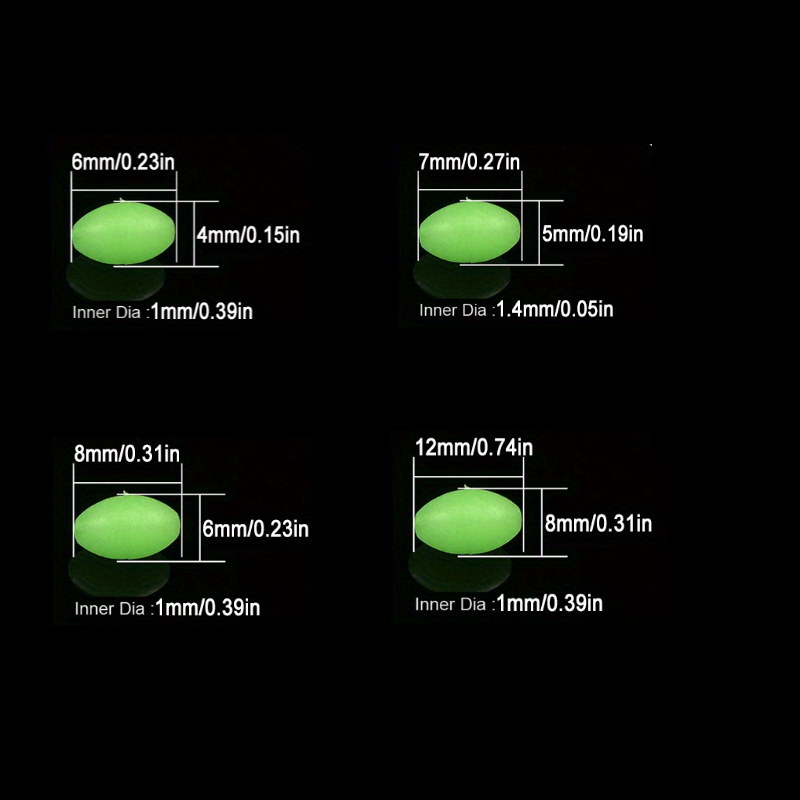100pcs/lot Oval Night Luminous - Fishing Lure Topwater のレビューと価格