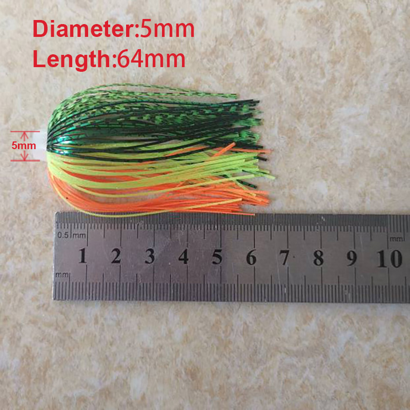 5 pcs/lot 88 Strands 64mm Sili - Fishing Lure Buzzbait のレビューと価格