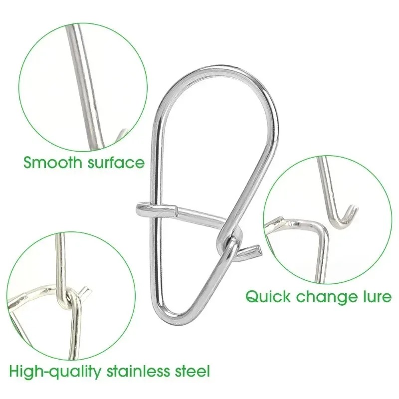 100/200PCS Stainless Steel Fis - Fishing Lure Accessories のレビューと価格