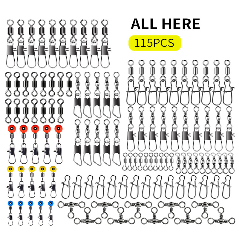 115pcs Fishing Swivel Connecto - Fishing Lure Kit のレビューと価格