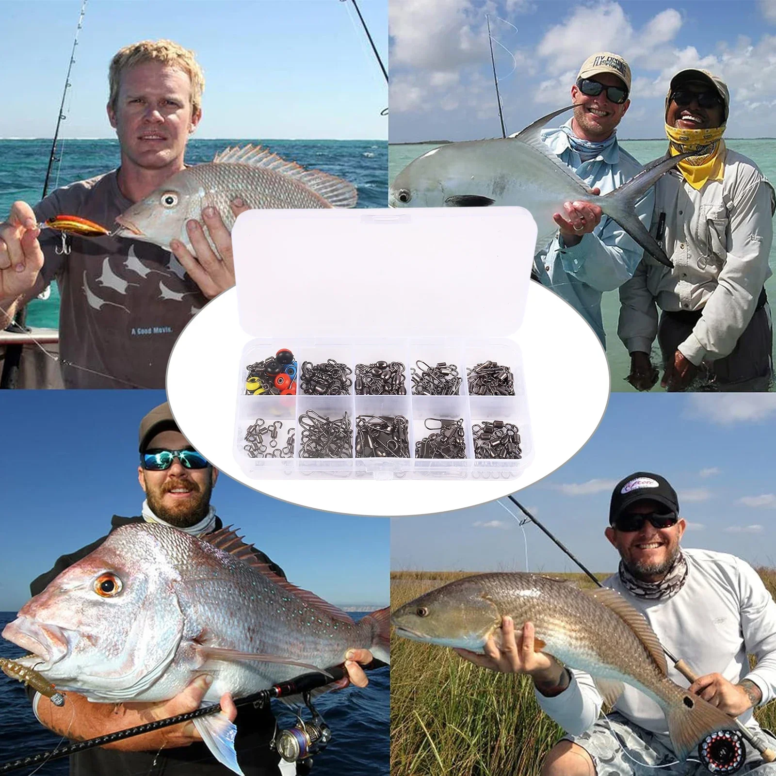 115pcs Fishing Swivel Connecto - Fishing Lure Kit のレビューと価格