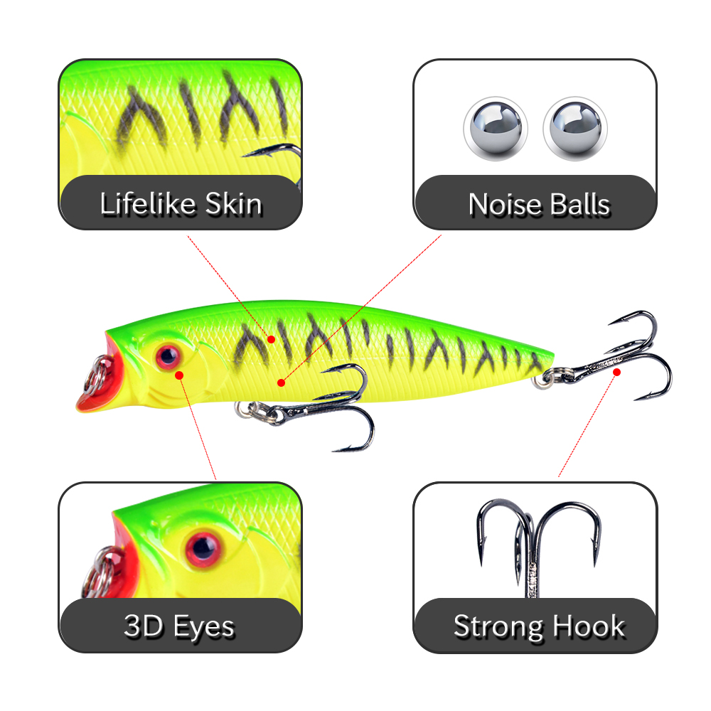 1pcs Fishing Lures High Qualit - Fishing Lure Popper のレビューと価格