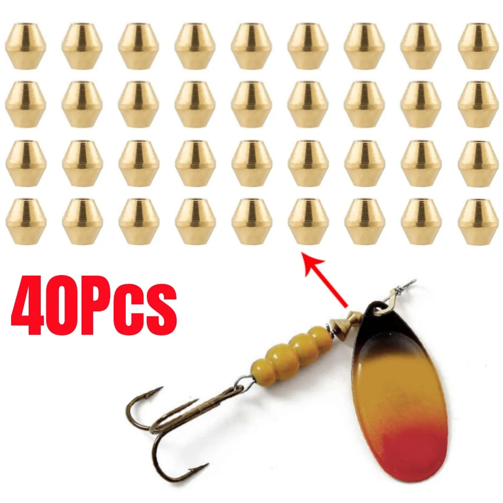 40pcs DIY Lure Brass Fishing B - Fishing Lure Spinner のレビューと価格