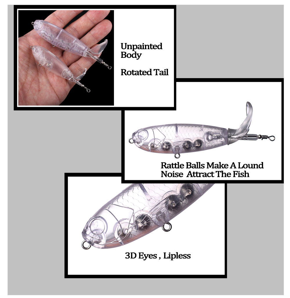Chan’sHuang 20PCS Unpainted Bl - Fishing Lure Popper のレビューと価格