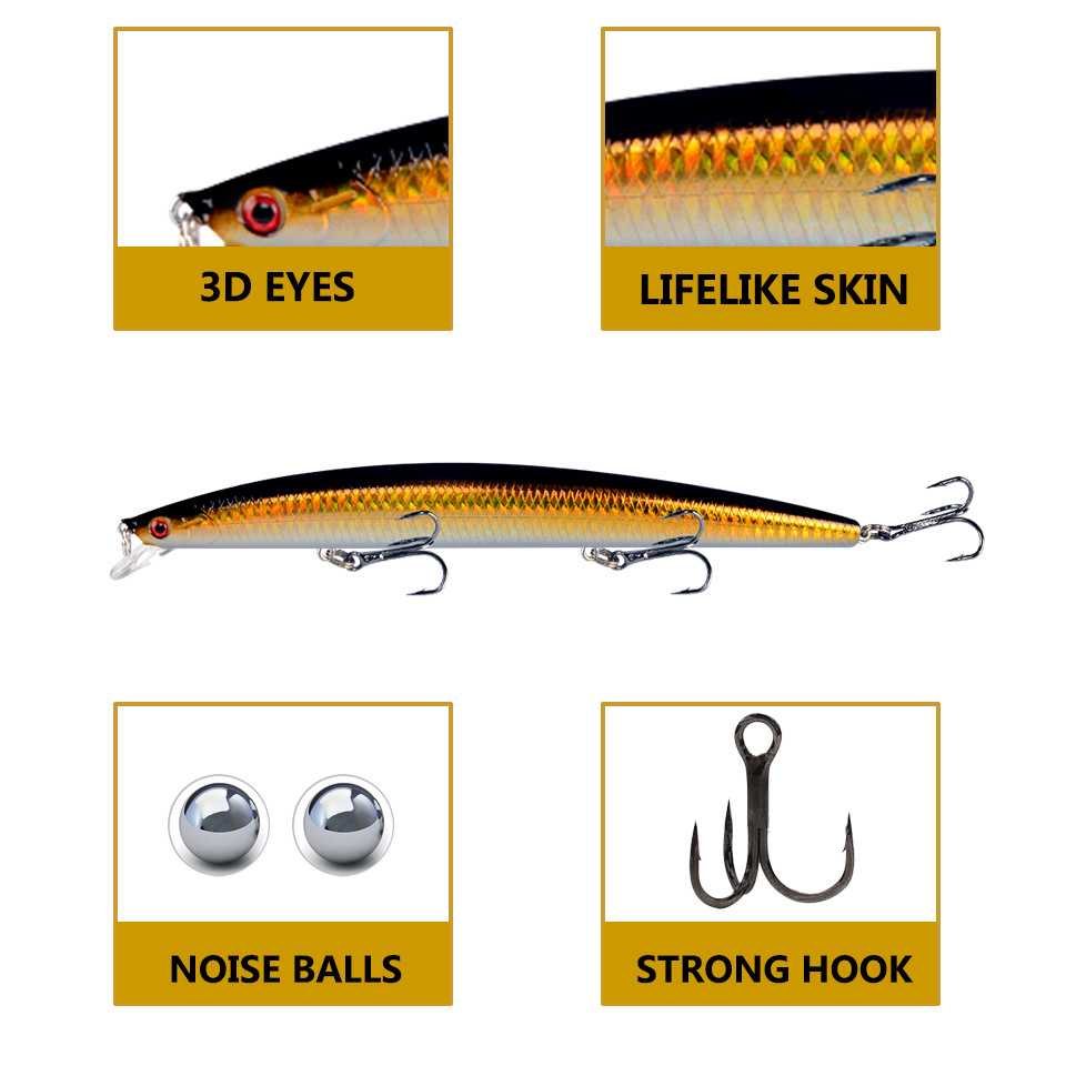 18cm 24g Minnow Fishing Lure L - Fishing Lure Crankbait のレビューと価格