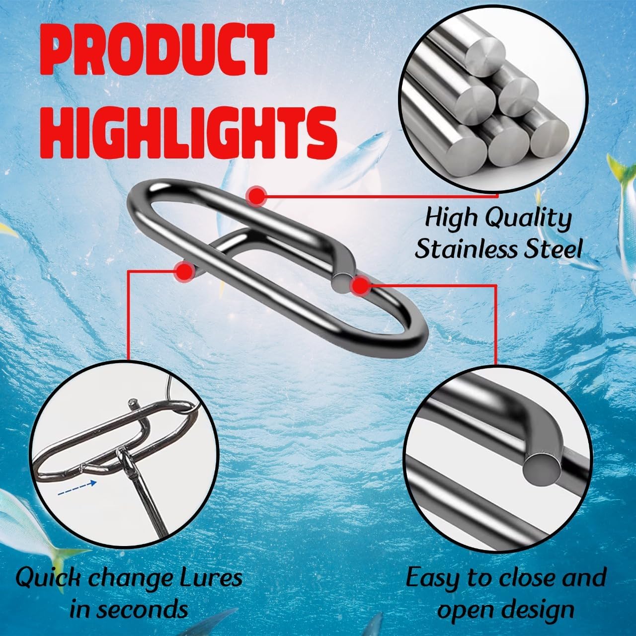 9KM Fishing Snap Kit 110pcs Po - Fishing Lure Kit のレビューと価格