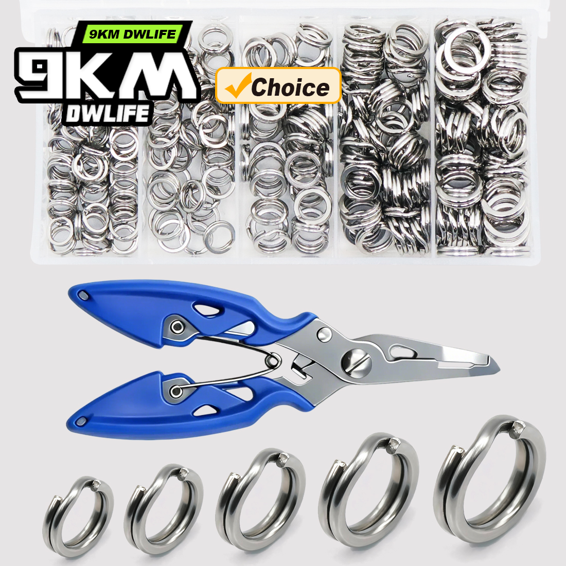 9KM Fishing Split Rings with P - Fishing Lure Kit のレビューと価格