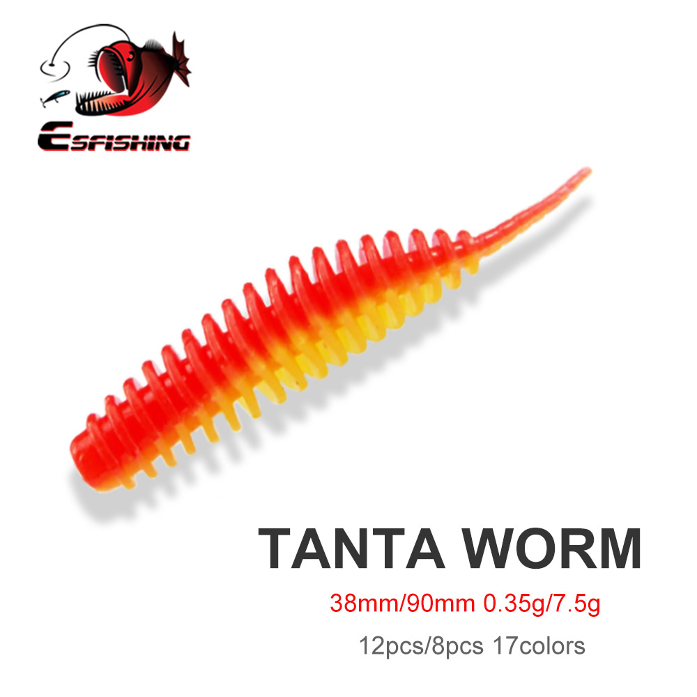 ESFISHING Fishing Tiny Worm Ba - Fishing Lure Soft Plastic のレビューと価格